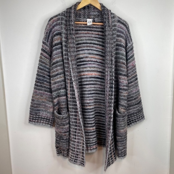 Anthropologie Cardigan XS Akemi Kin Alpaca Wool Open Front Longline Oversized - Picture 3 of 13